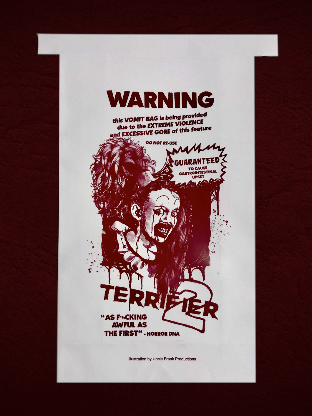 Official Terrifier 2 Vomit Bag - The Little Pale Girl